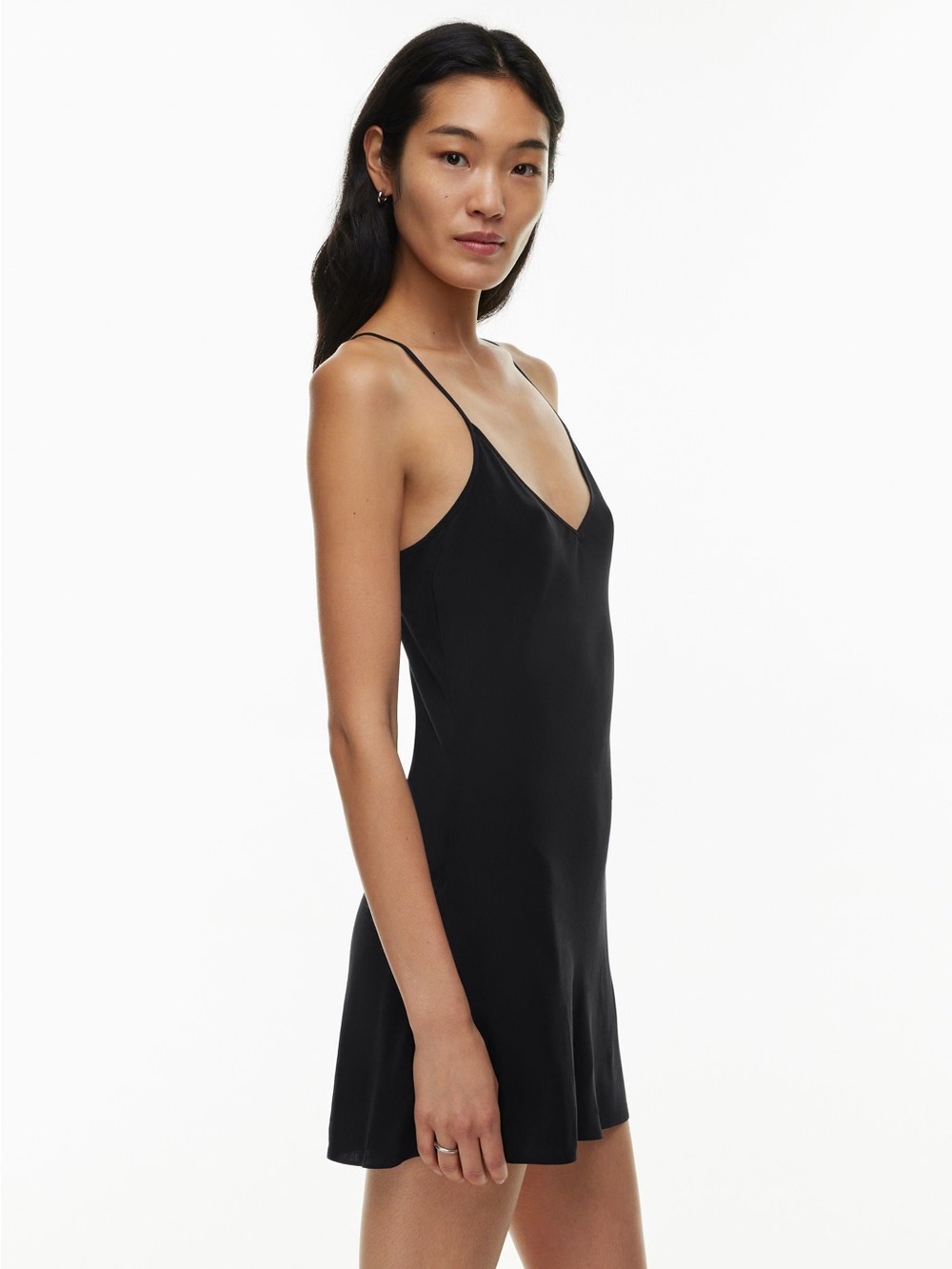 Sunday Best Black Spaghetti Strap Mini Dress